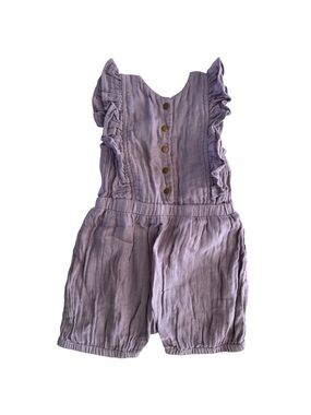 L'ovedbaby Lavender Ruffle Romper Organic Muslin Cotton NWT